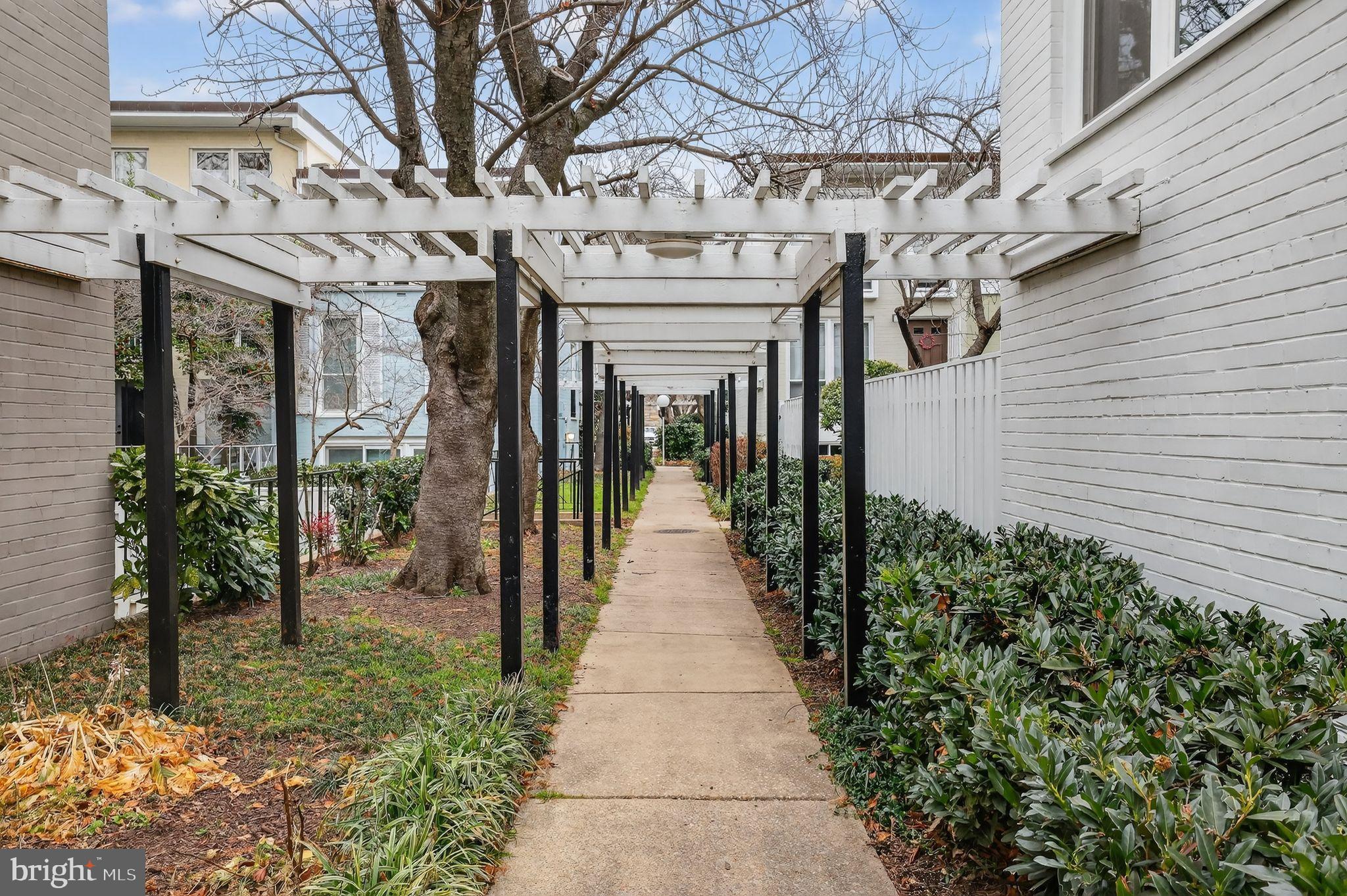 205 G Street Southwest, Unit 145 Washington, DC 20024 - Photo 36 of 46 Charming pathway beneath a trellis canopy.