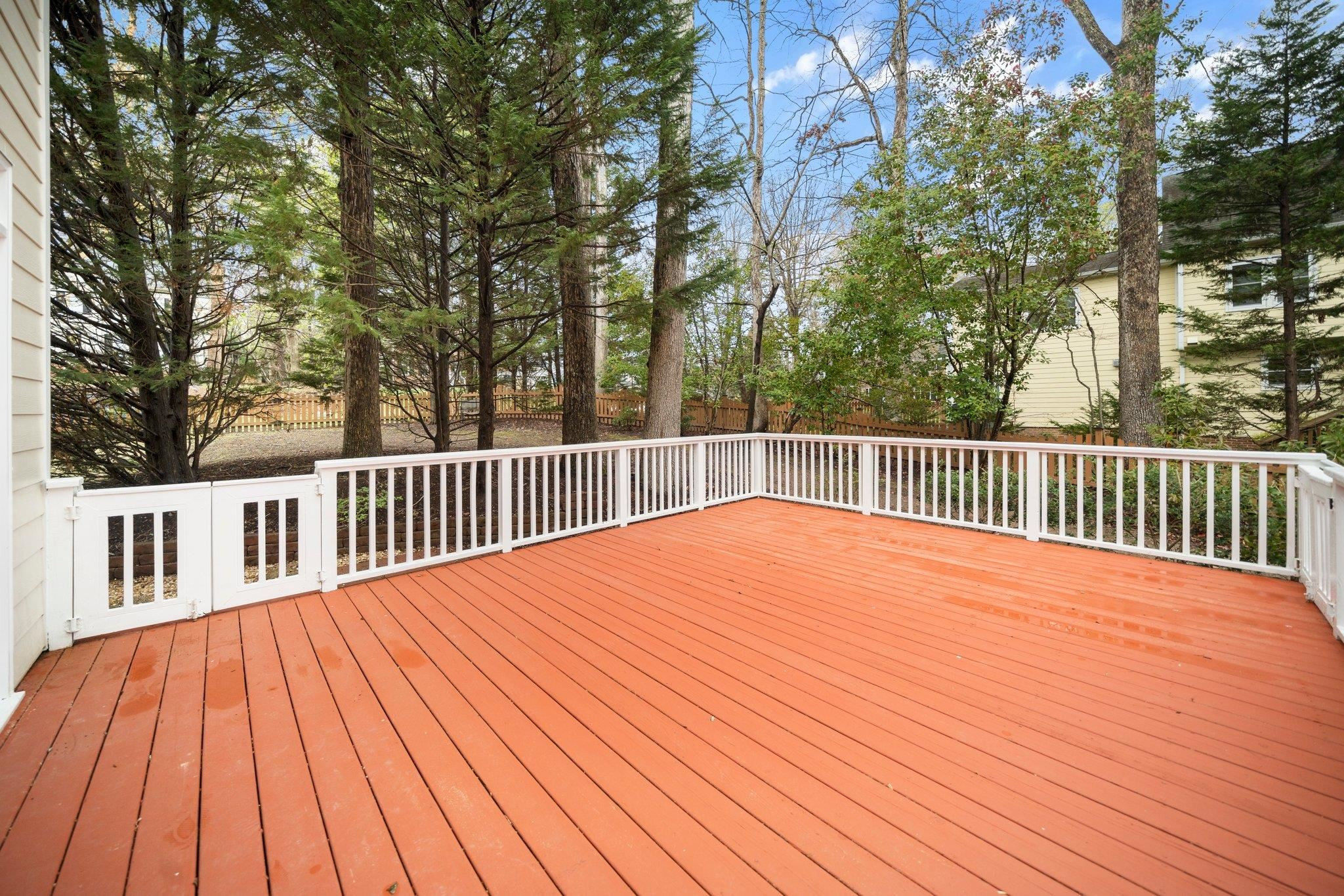1004 New Dover Road Apex, NC 27502 - Photo 31 of 36 Deck has two openings with gates so you can keep creatures from roaming. Deck