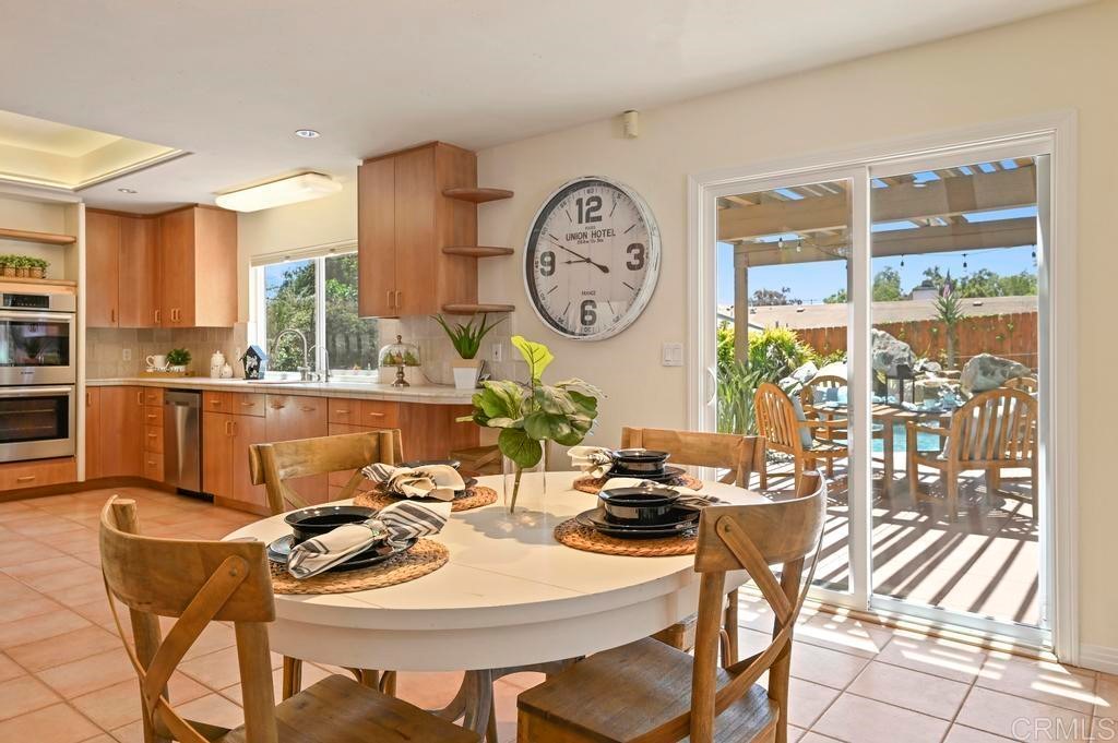 546 Rancho Santa Fe Road Encinitas, CA 92024 - Photo 13 of 48 a view of a dining room with furniture window and outside view