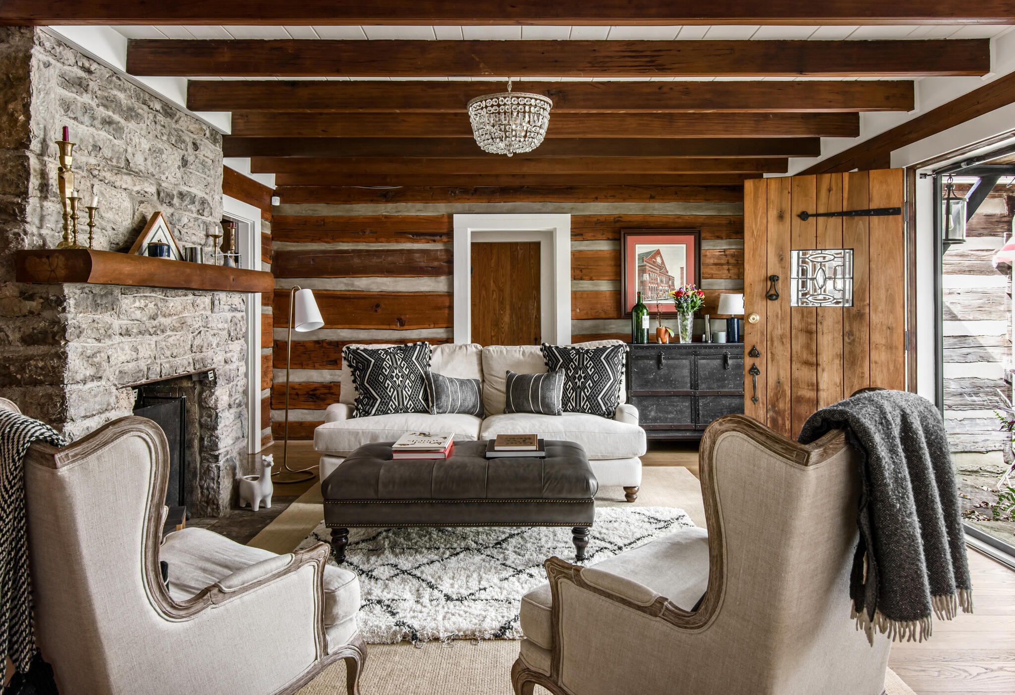 3815 Trimble Road Nashville, TN 37215 - Photo 4 of 31 a living room with furniture and a fireplace