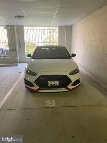 a car parked in a parking garage