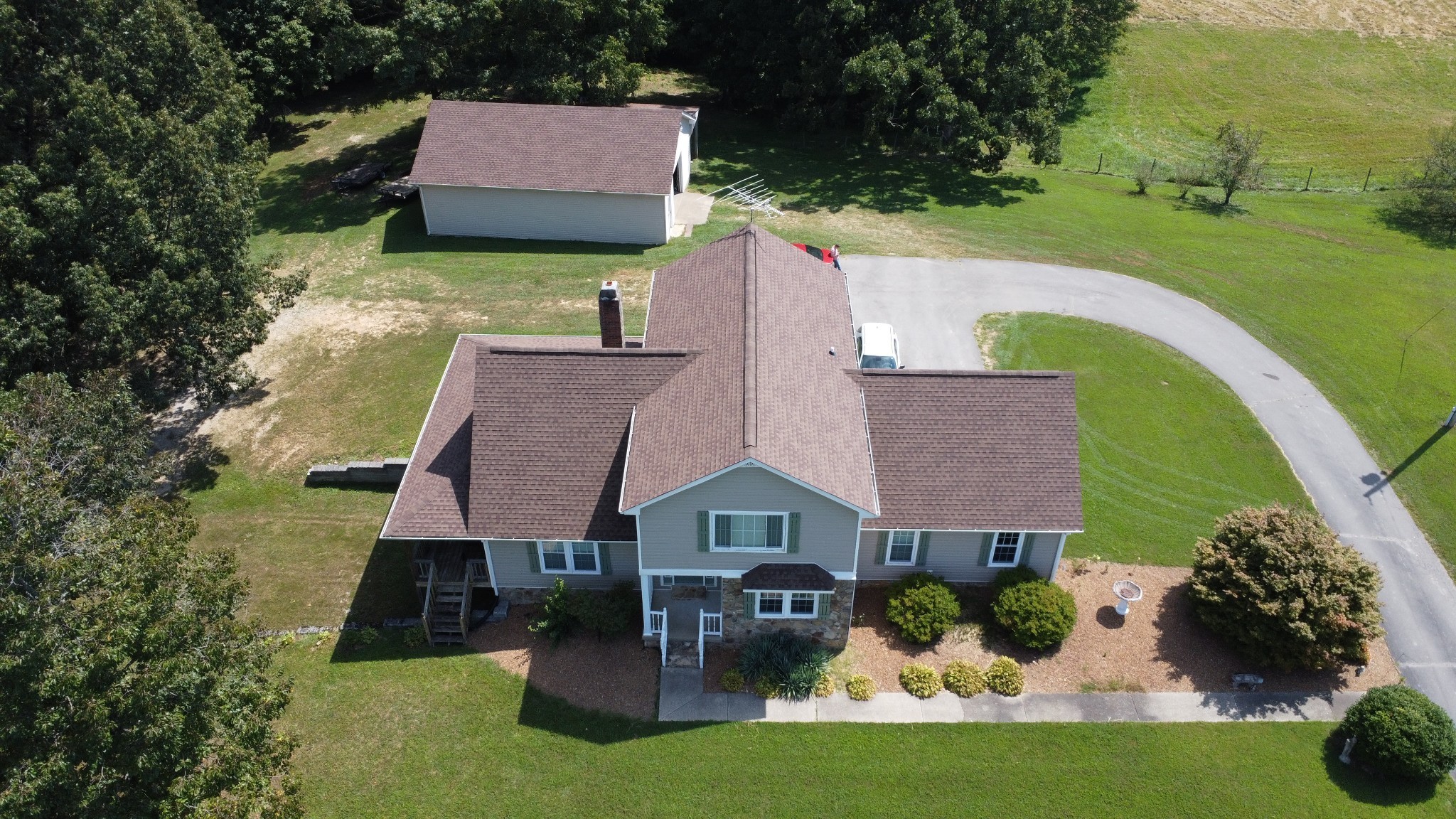 3 Carthage Road Red Boiling Springs, TN 37150 - Photo 9 of 15 an aerial view of a house with a garden and swimming pool