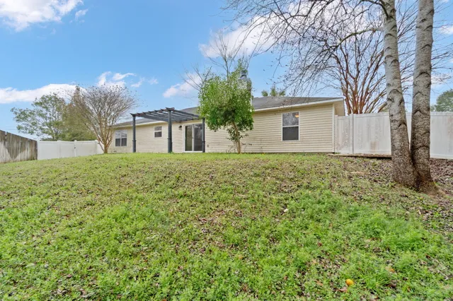 a house view with a garden space