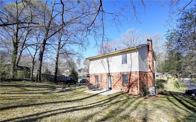 a view of a house with snow on the wall