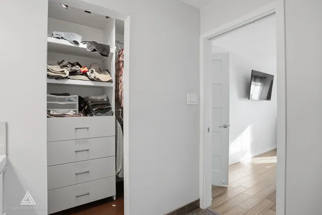 a view of a closet