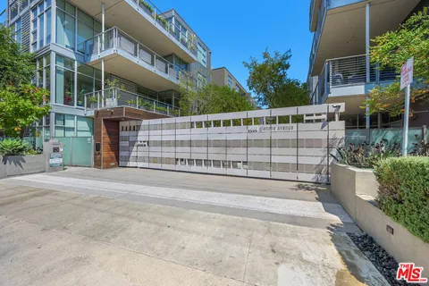 a view of a building with a outdoor space
