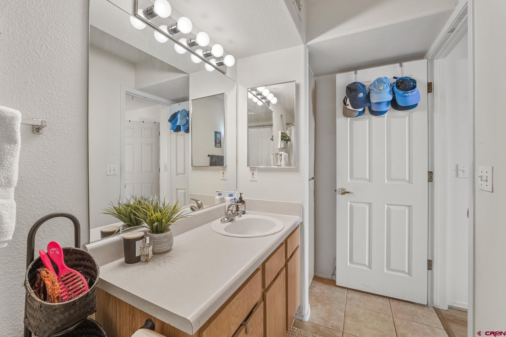 1100 Goeglein Gulch Road, Unit 206 Durango, CO 81301 - Photo 14 of 29 a bathroom with a sink vanity and a mirror