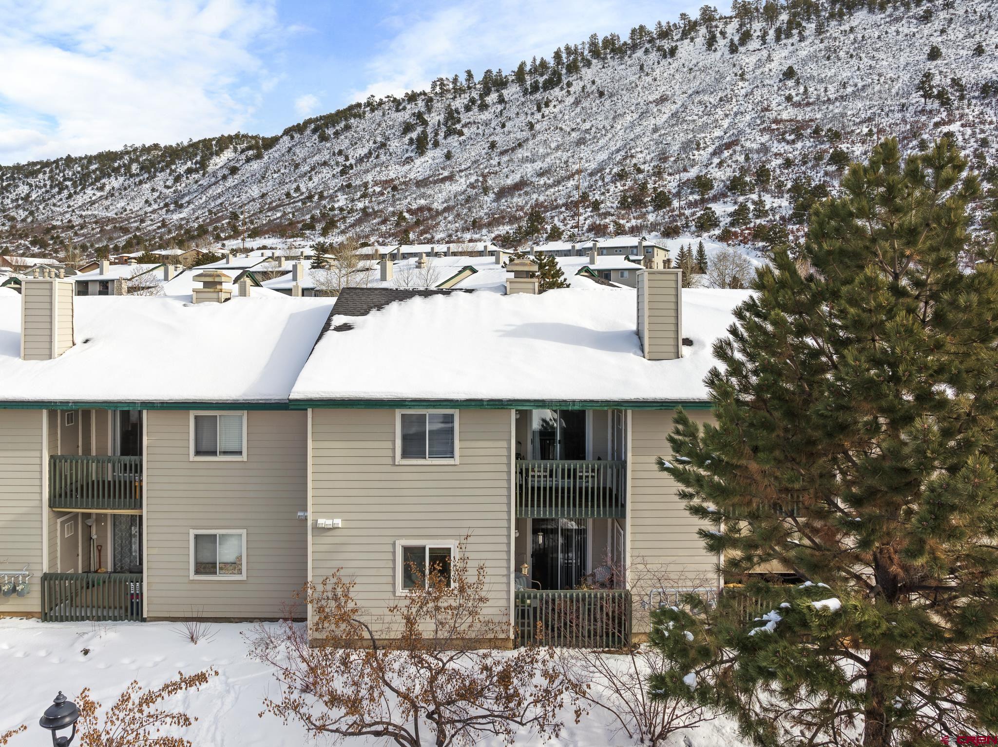 1100 Goeglein Gulch Road, Unit 206 Durango, CO 81301 - Photo 27 of 29 a view of a house with a yard