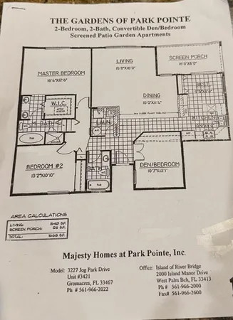 $2,600 | 3228 Jog Park Drive, Unit 3012, Greenacres, FL 33467