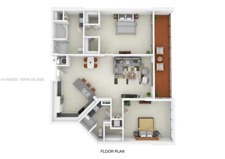 $1,025,000 | 1800 Sunset Harbour Drive, Unit 2203, Miami Beach, FL 33139