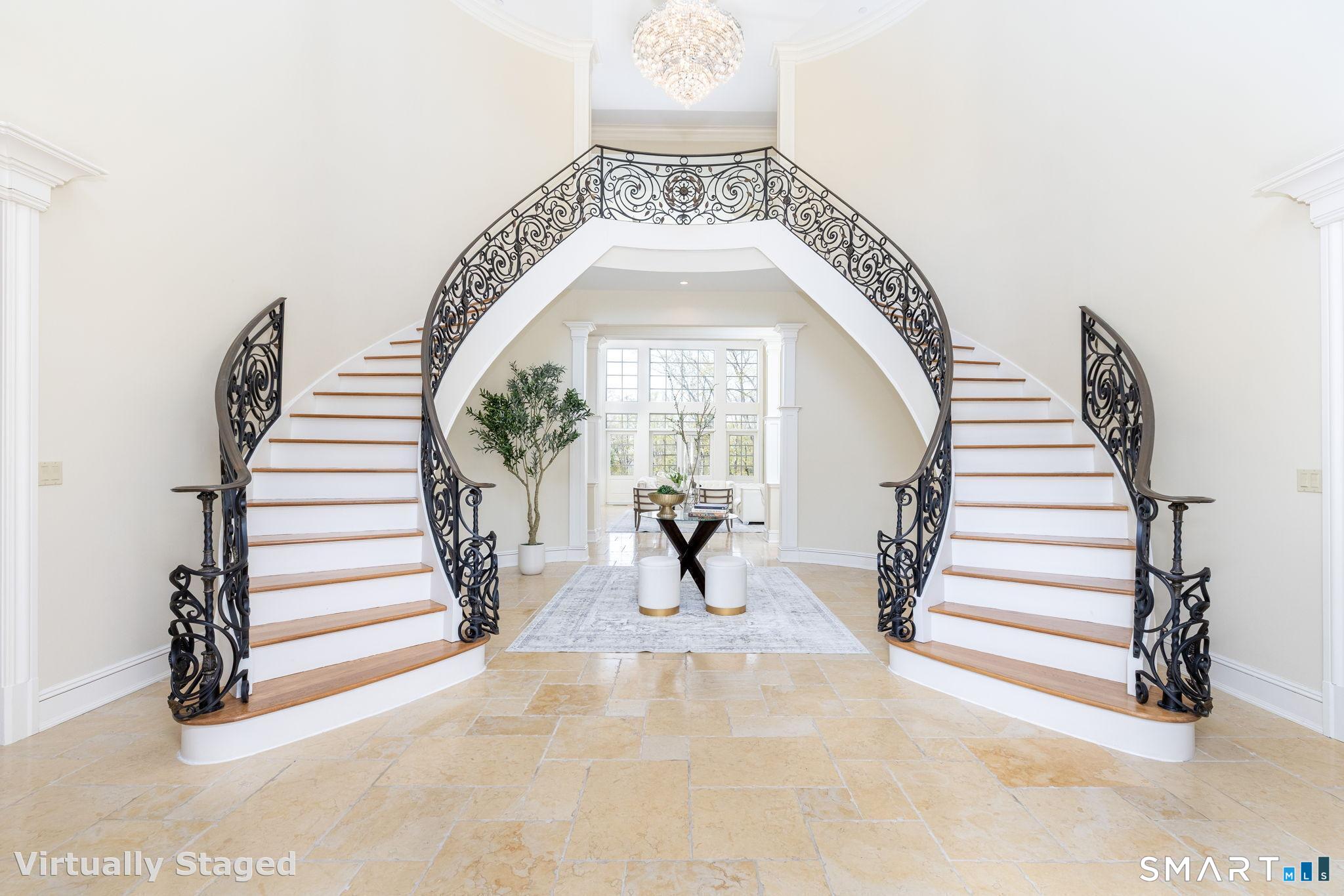 40 Parsons Way Avon, CT 06001 - Photo 4 of 40 Dual staircase with wrought iron and solid bronze banisters