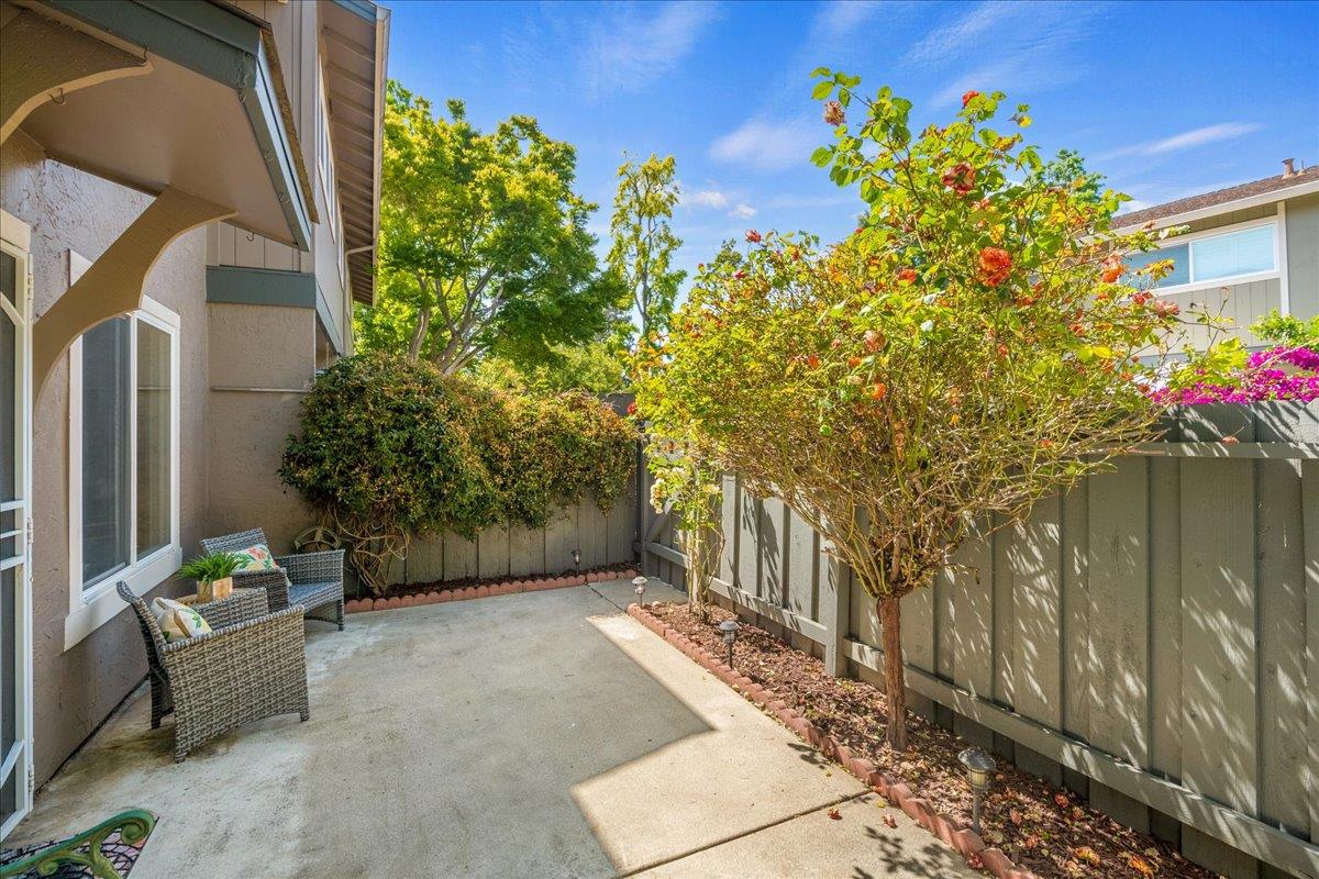4790 Raspberry Place San Jose, CA 95129 - Photo 24 of 45 a backyard of a house with flower plants