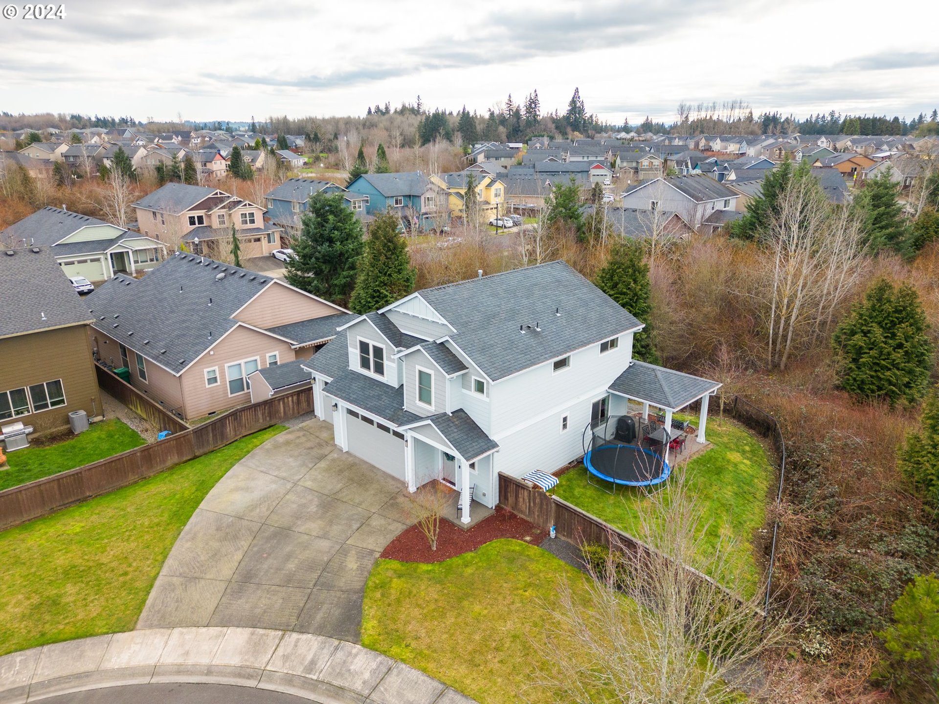 3519 North 6th Circle Ridgefield, WA 98642 - Photo 35 of 40 an aerial view of a house with garden space and street view
