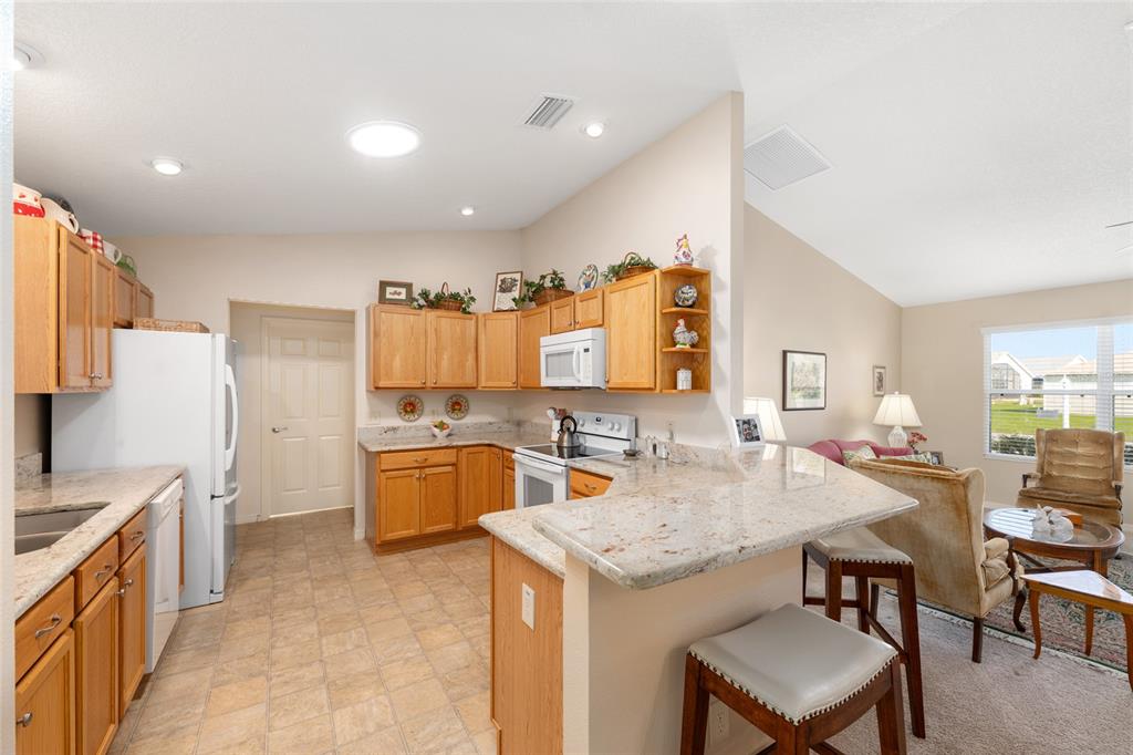 771 Fenwick Loop The Villages, FL 32163 - Photo 17 of 51 a kitchen with a stove a refrigerator and a stove top oven