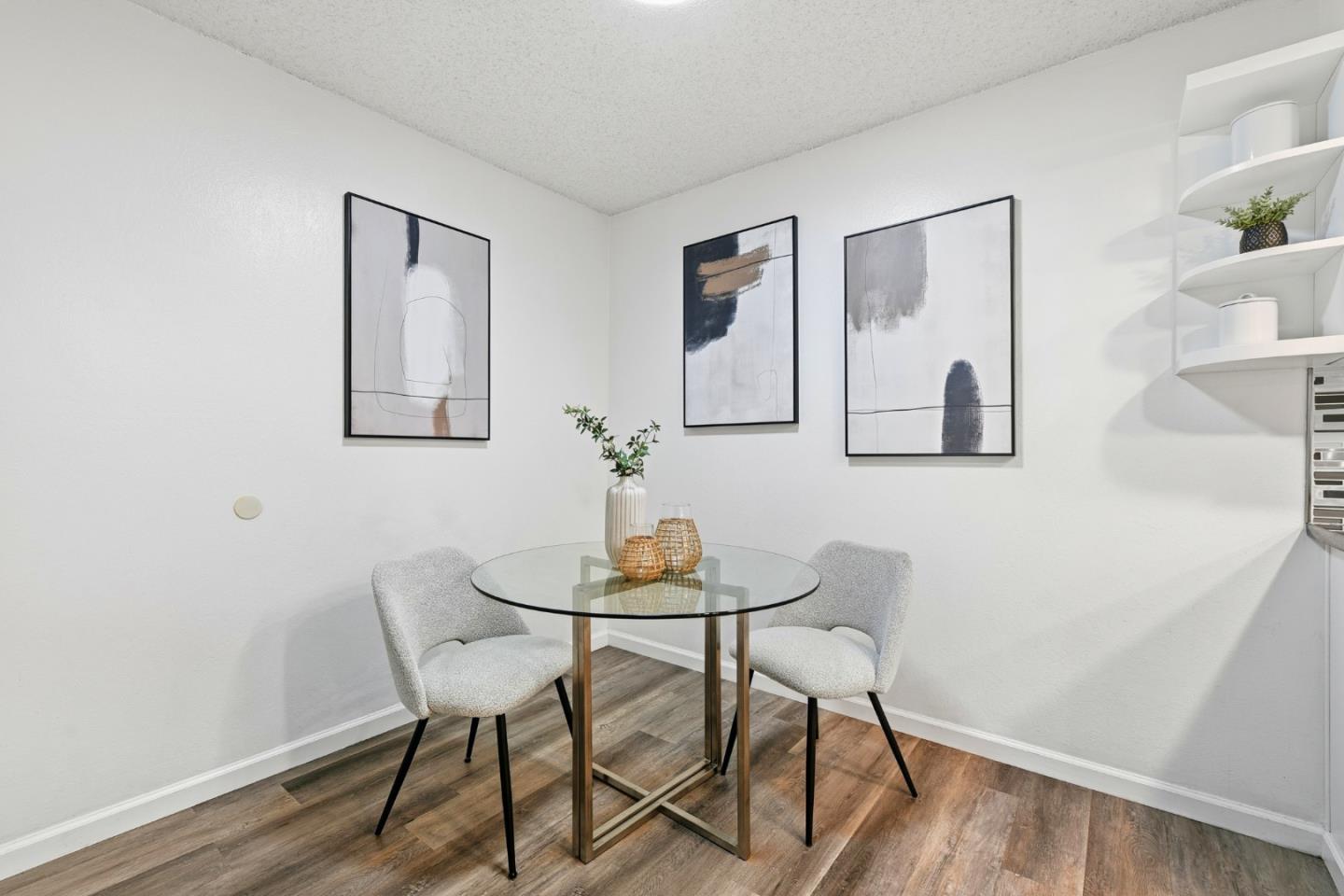 1485 De Rose Way, Unit 123 San Jose, CA 95126 - Photo 9 of 21 a dining room with furniture and wooden floor