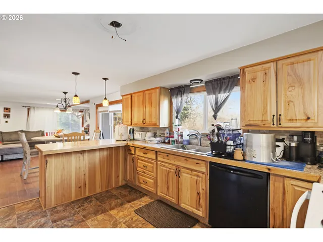 a kitchen with stainless steel appliances a sink window and cabinets