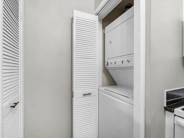 a utility room with a washer and dryer