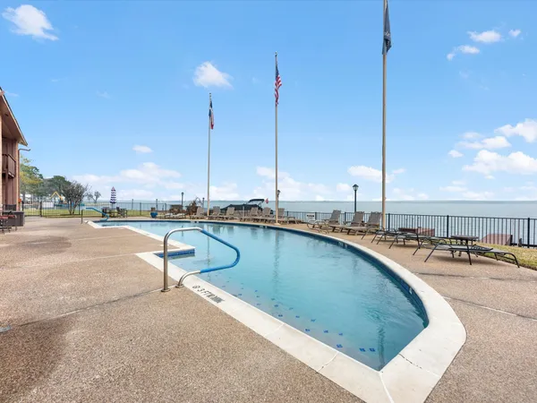 a view of a lake with a ocean view