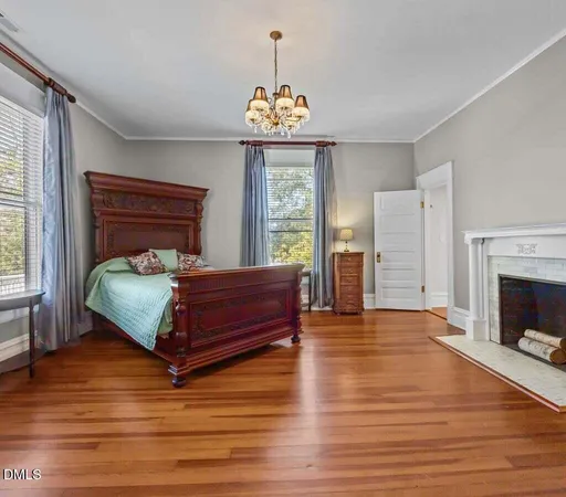 a view of a balcony with wooden floor