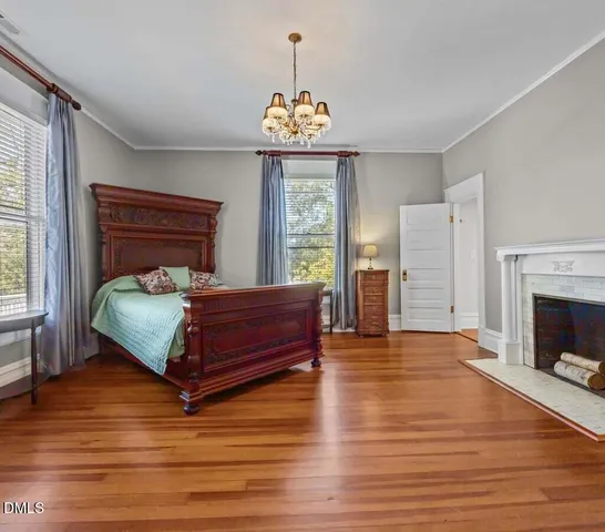 a view of a balcony with wooden floor