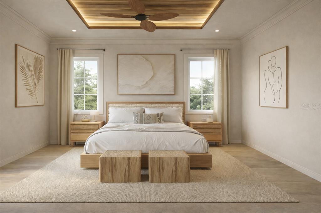 581 Hibiscus Way Longboat Key, FL 34228 - Photo 8 of 12 a bedroom with a bed lamp and window