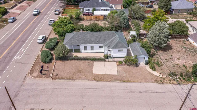 a aerial view of a house