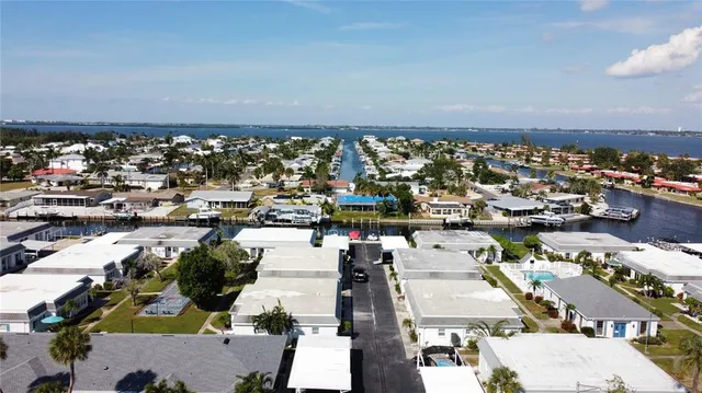 an aerial view of a city
