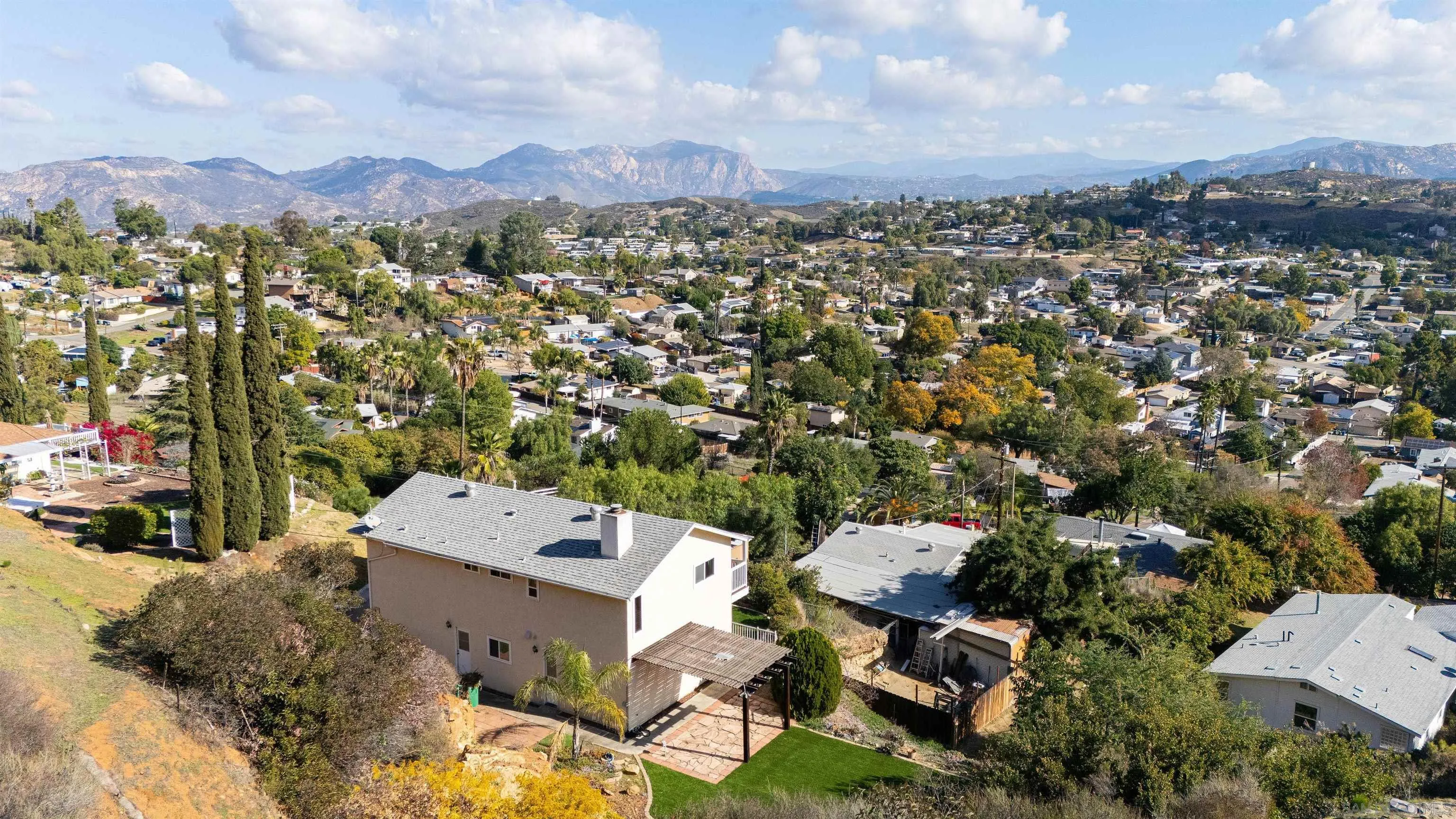 11817 Altadena Road Lakeside, CA 92040 - Photo 2 of 7 an aerial view of a city with lots of residential buildings