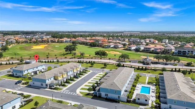 a view of a city with tall buildings