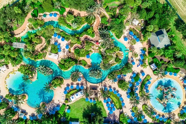 a view of a volley ball court