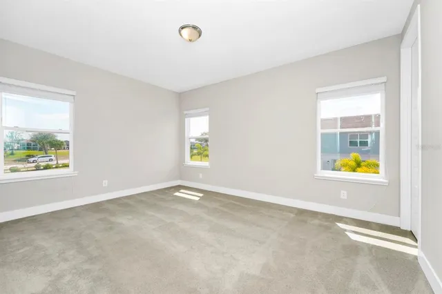 an empty room with a window