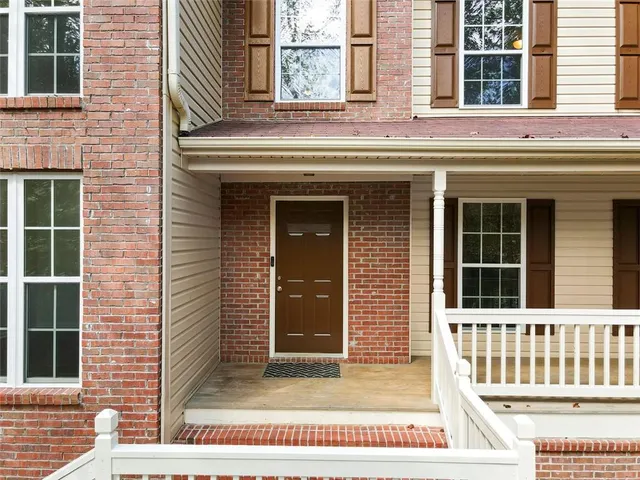 a view of a brick building with a window