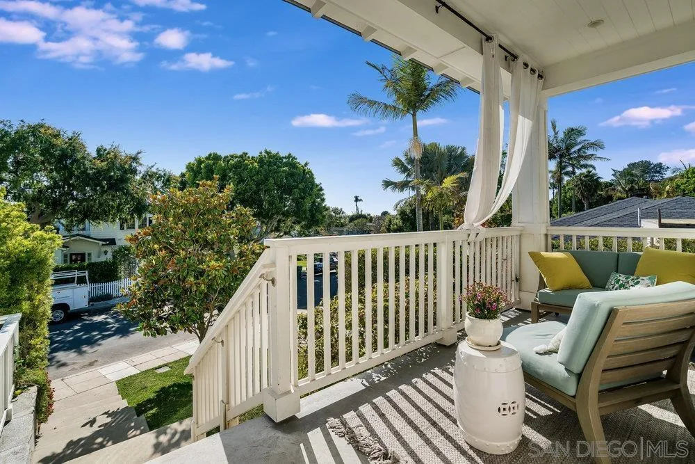 5769 Waverly Avenue La Jolla, CA 92037 - Photo 3 of 30 a view of a chair and tables in the balcony