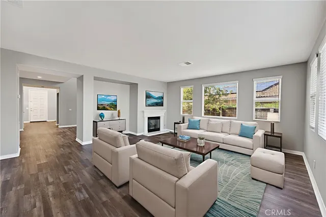 a living room with furniture and a couch