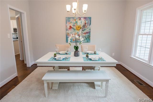 Lot 10 Corte Castle Road Chesterfield, VA 23838 - Photo 13 of 37 a view of a dining room with furniture window and wooden floor