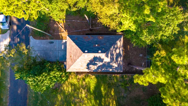 a view of an outdoor space and swimming pool