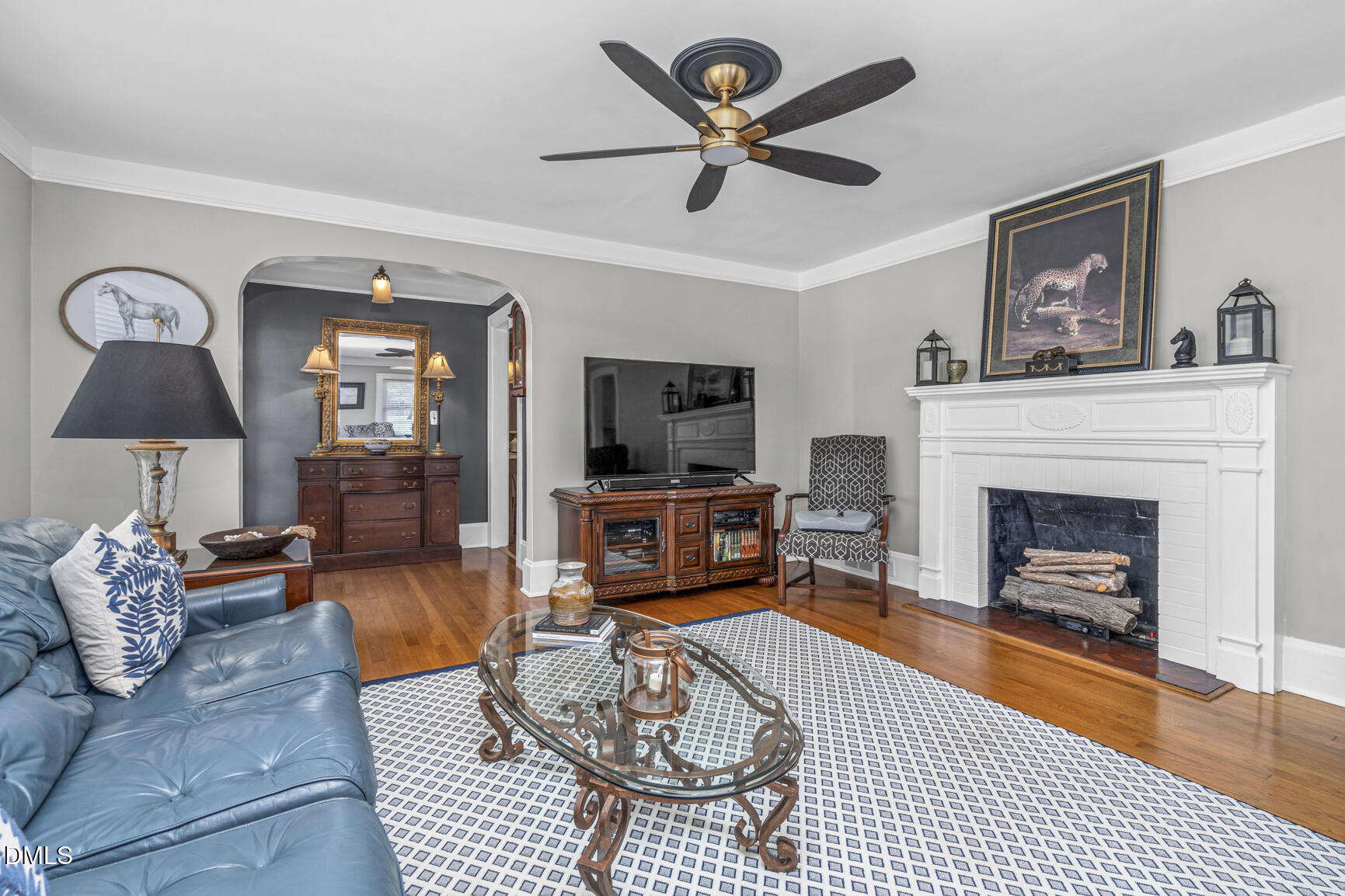 6515 Tonya Road Elm City, NC 27822 - Photo 8 of 52 a living room with furniture and a fireplace