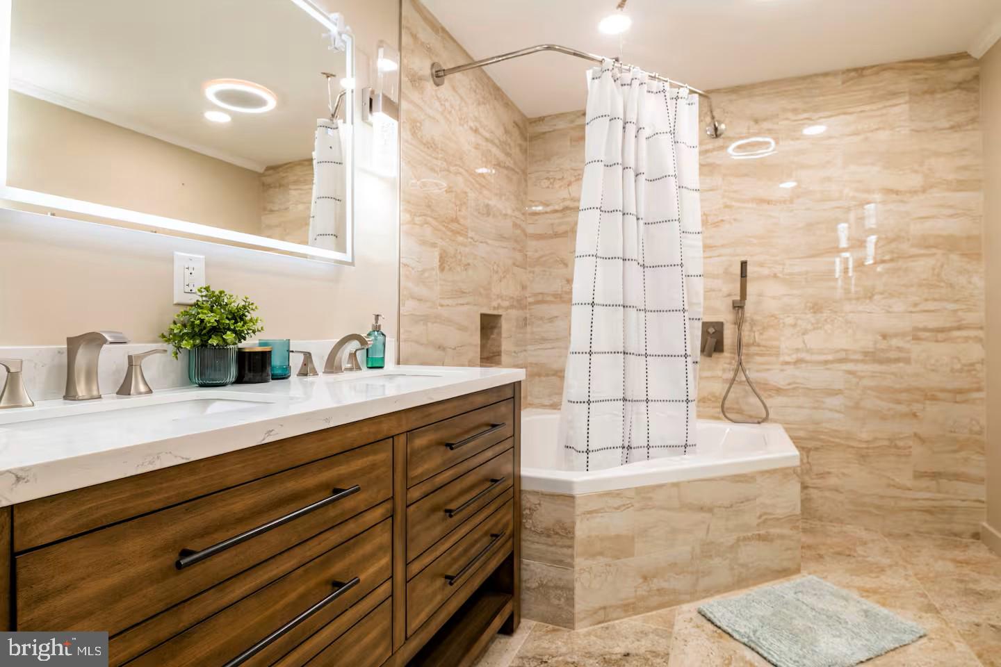 19319 Harmony Church Road Leesburg, VA 20175 - Photo 51 of 65 a bathroom with a shower and a sink