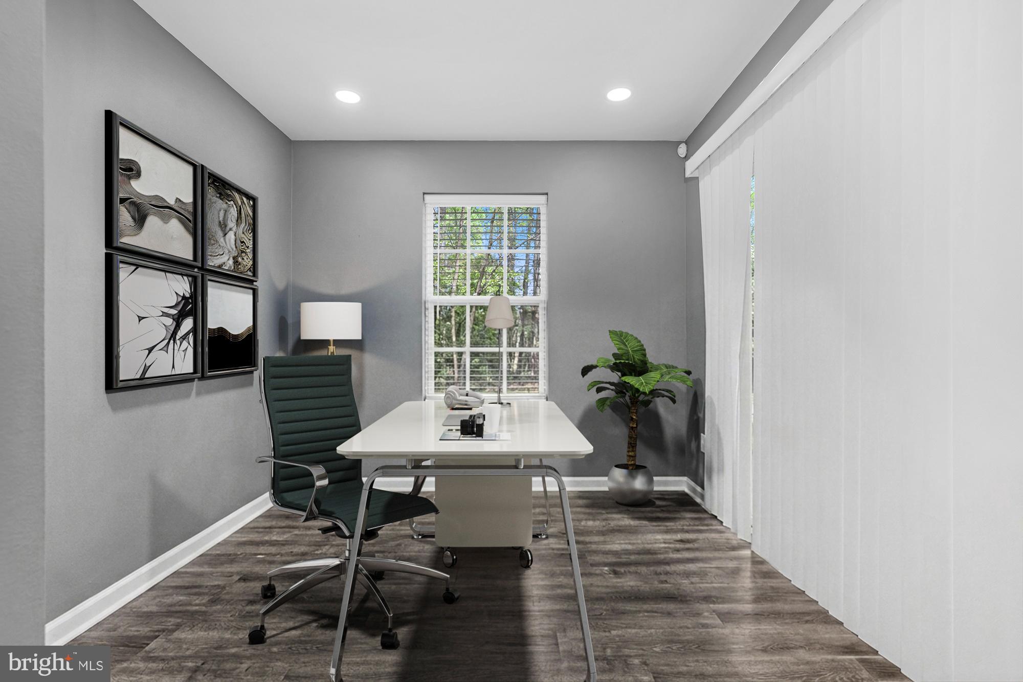 2754 Zeek Lane Lanham, MD 20706 - Photo 19 of 20 a workspace room with wooden floor and windows