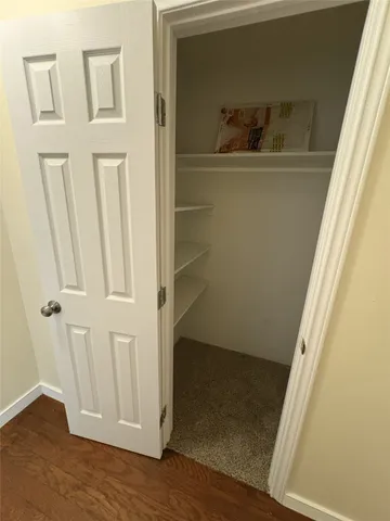 a view of closet area