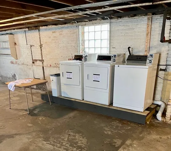 a room with storage and utility