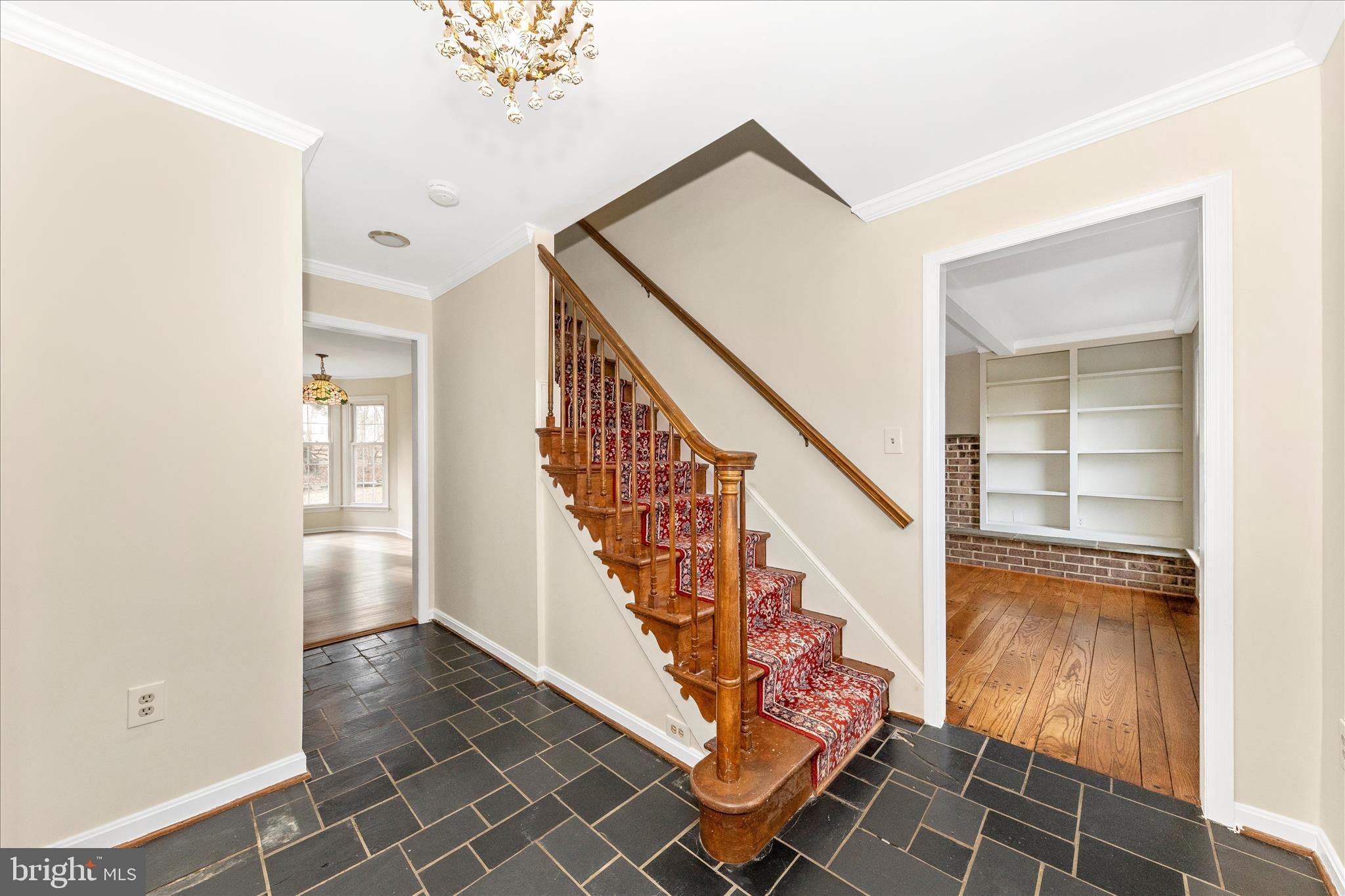 5815 Meadow Road Frederick, MD 21702 - Photo 23 of 55 a view of entryway with wooden floor and stairs