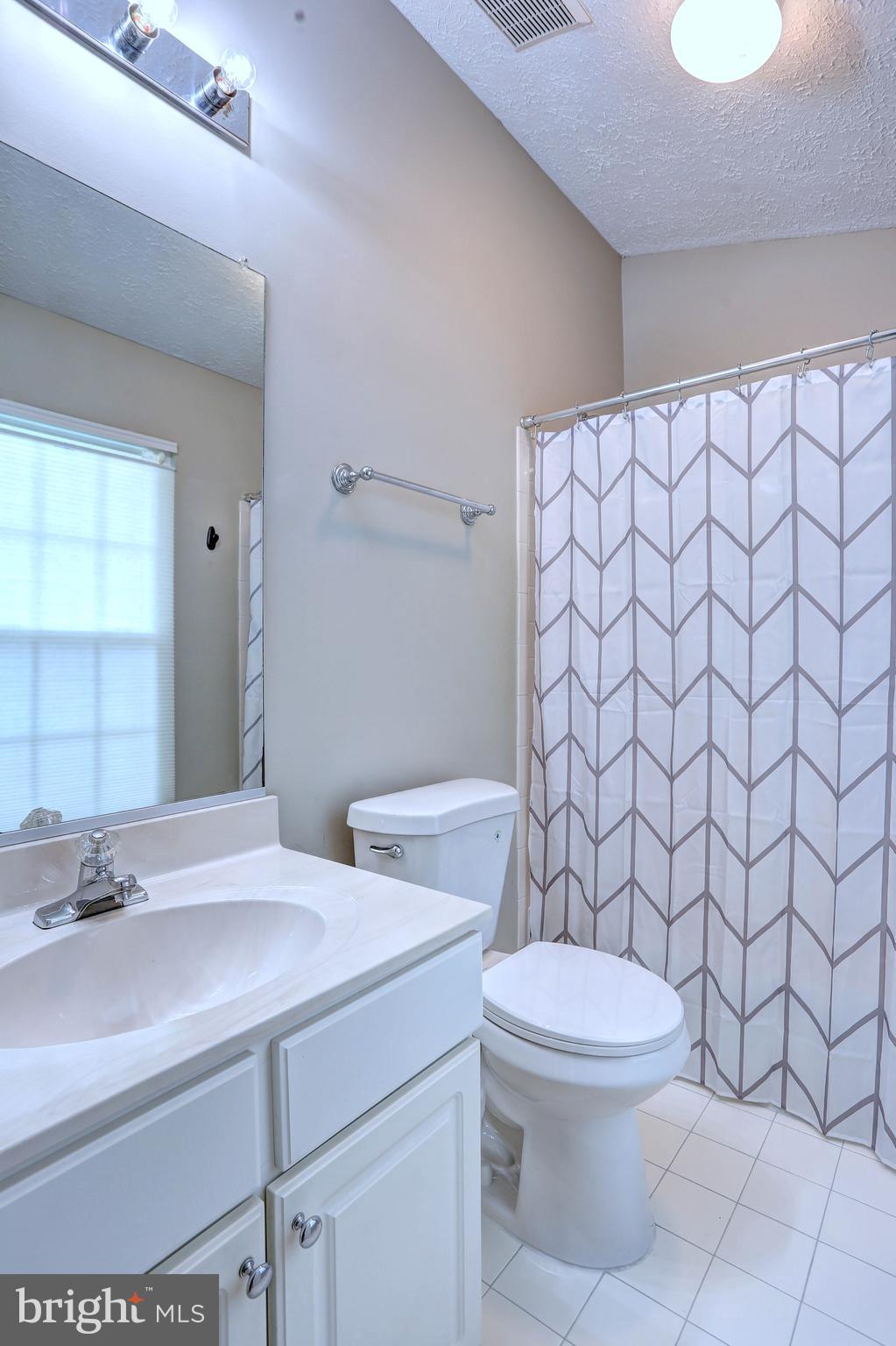 6136 Starburn Path Columbia, MD 21045 - Photo 13 of 35 a bathroom with a sink a toilet and shower curtain