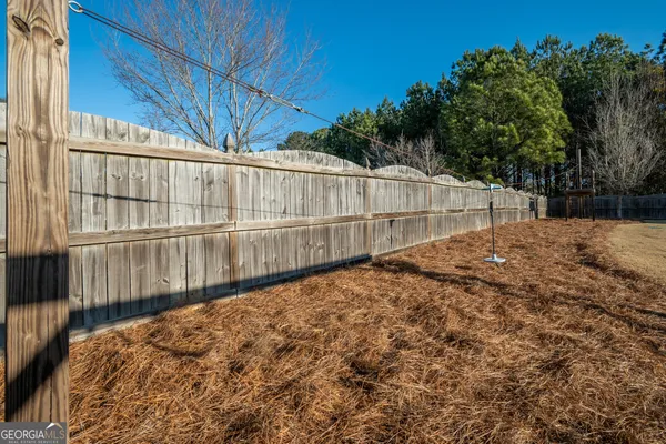 a view of wooden fence