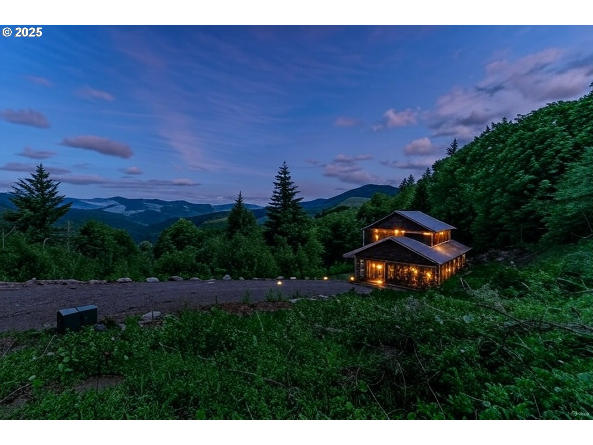 a backyard of a house with a yard