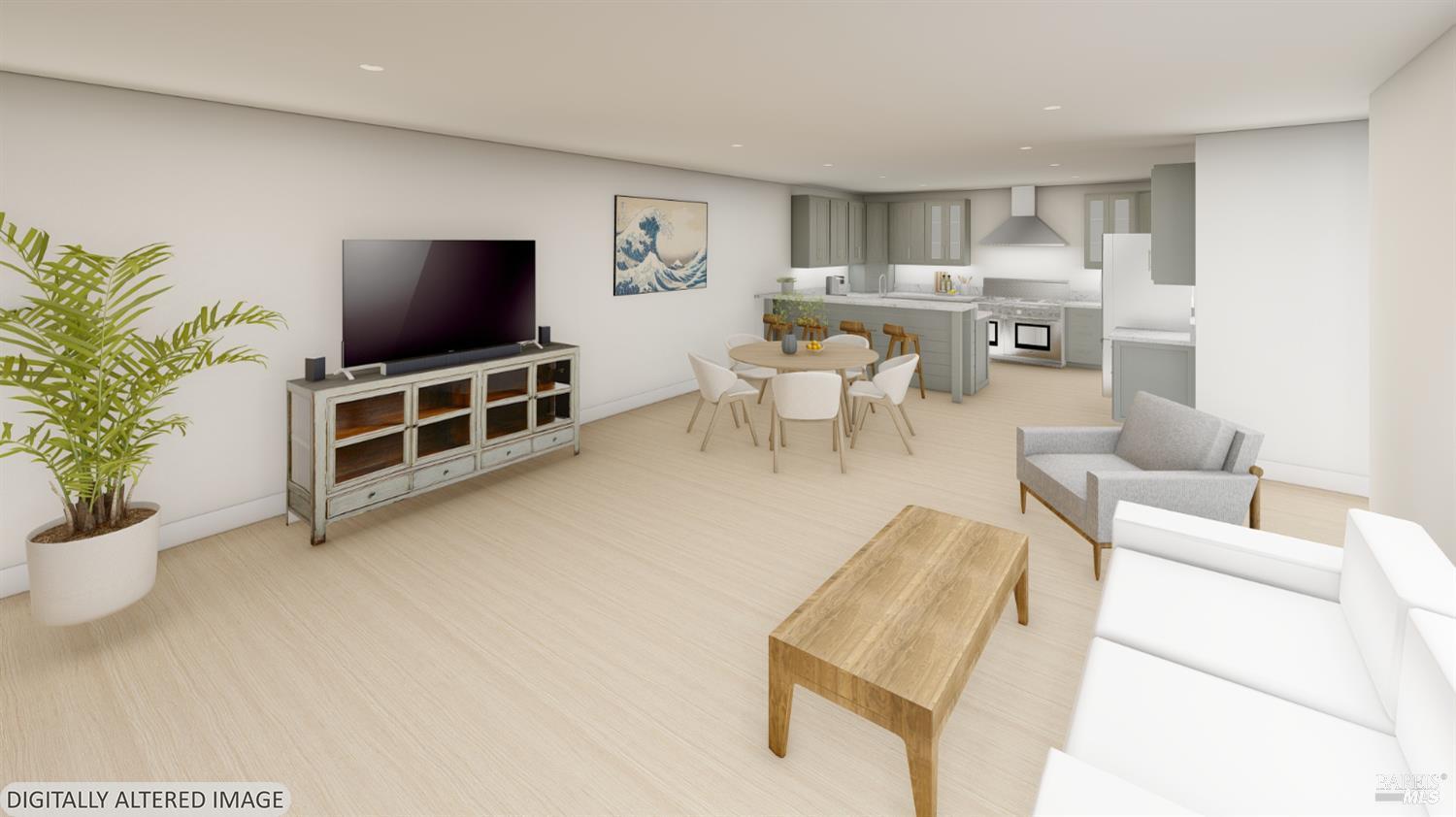 573 Wagnon Road Sebastopol, CA 95472 - Photo 62 of 68 Rendering of kitchen and living area in ADU.