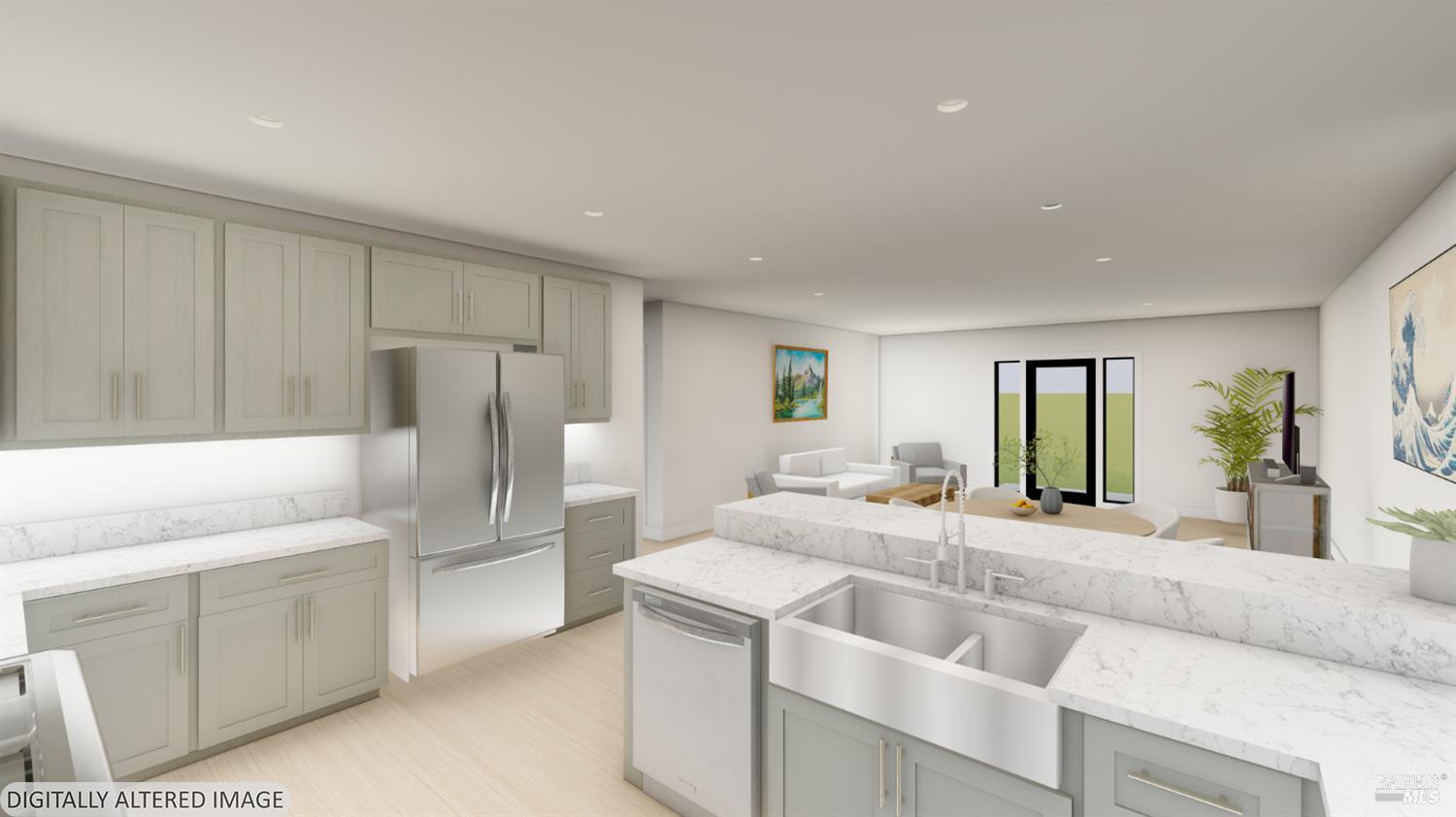 573 Wagnon Road Sebastopol, CA 95472 - Photo 63 of 68 Rendering of kitchen area in ADU.