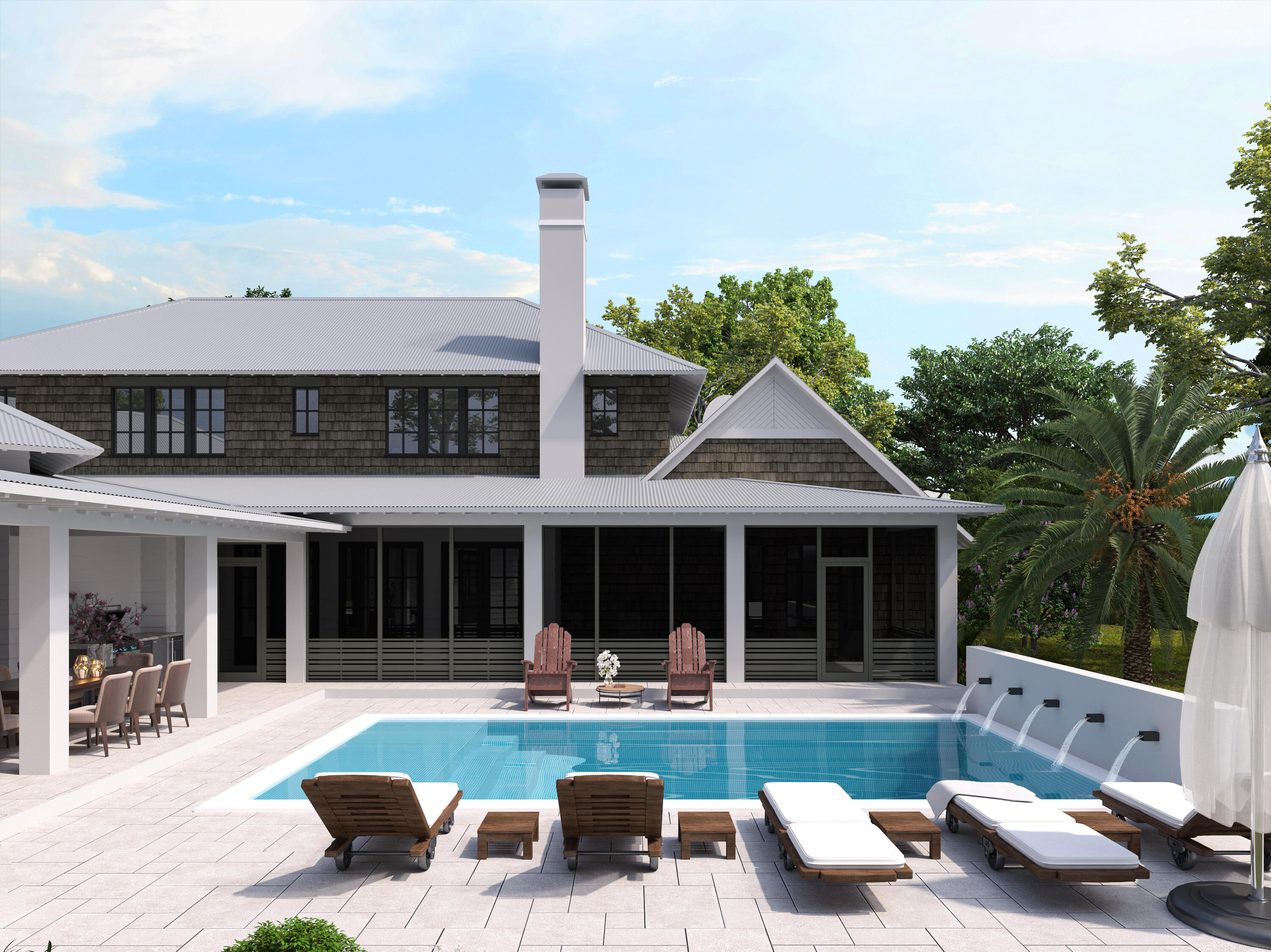 Lot 21 Adair Lane Santa Rosa Beach, FL 32459 - Photo 4 of 11 a view of a house with swimming pool and porch with furniture