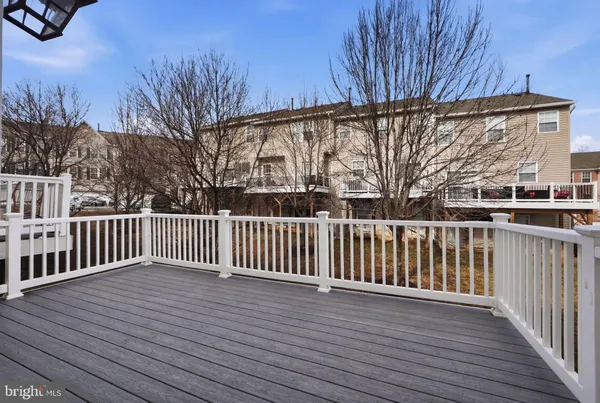 a view of a wooden deck