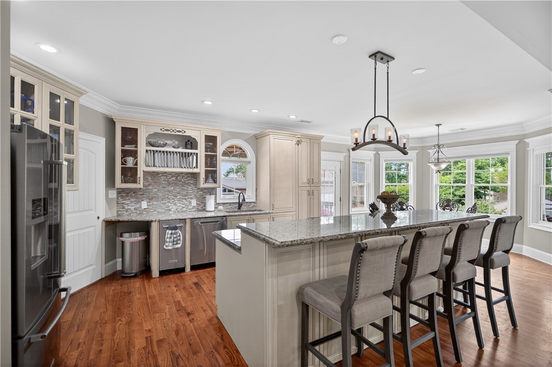 206 James Hare Road Anderson, SC 29626 - Photo 32 of 37 A chef's kitchen featuring a large island, stainless steel appliances, and ample natural light.